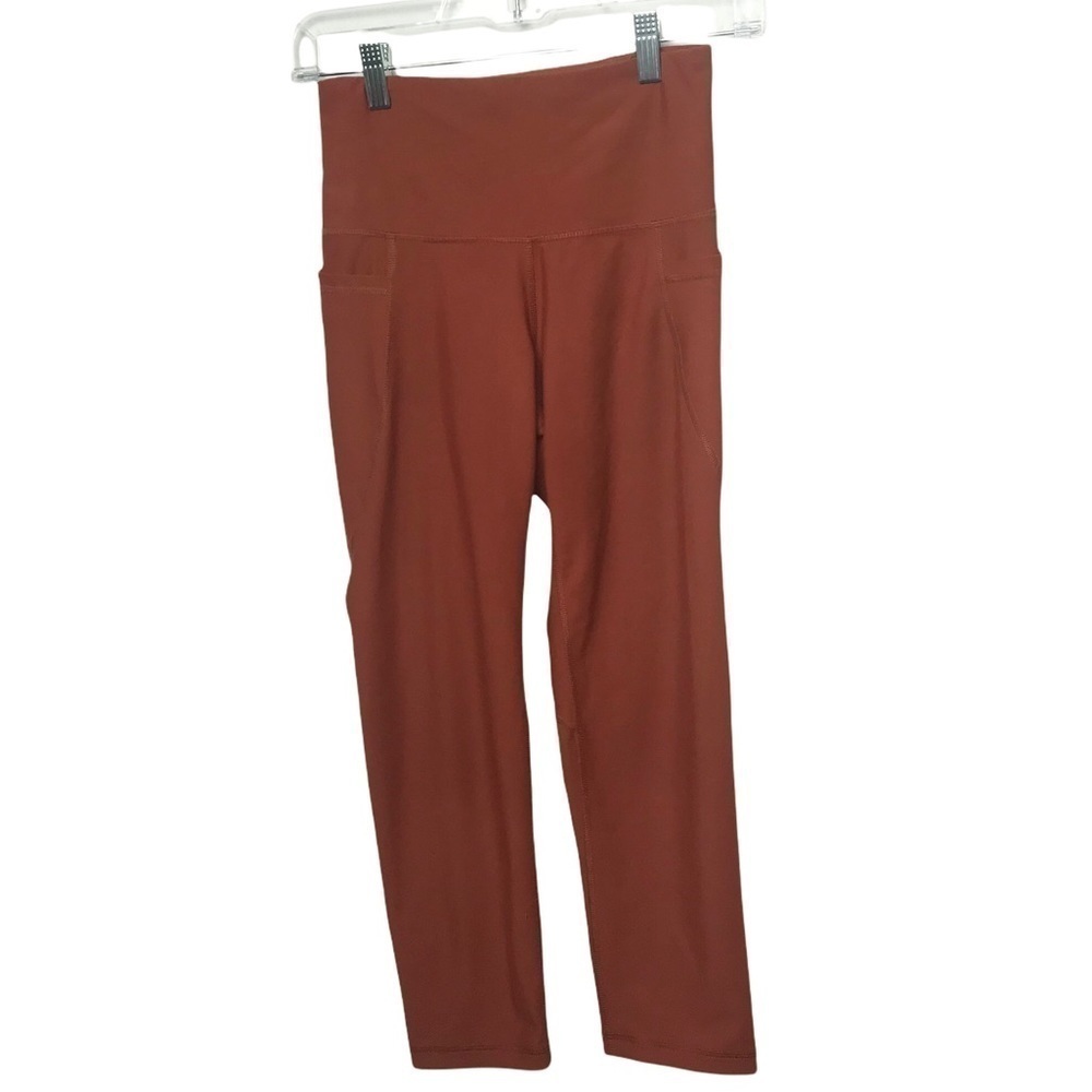 Old Navy Active Burnt Orange Elevate Go Dry Crop Leggings